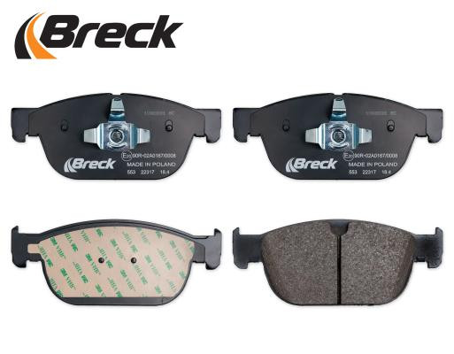 BRECK Bremsbelagsatz, Scheibenbremse